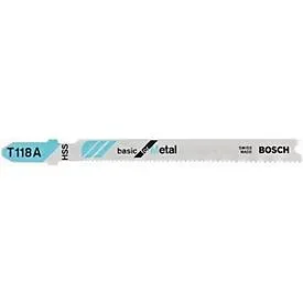 Bosch Accessories, Bosch Accessories 2608631013 Stichsägeblatt T 118 A Basic for Metal, 5er-Pack 5 St.
