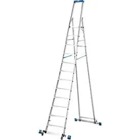 KRAUSE® Stufen-r Profi, 1-seitig begehbar, mit Traverse und Rollen, Standhöhe 2,80 m