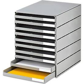 Styro, STYRO Systembox styroval pro &ouml;ko 14-8002.85 grau/grau 10 Schubladen
