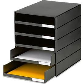 Styro, STYRO Schubladenbox styroval pro C4 14-800190 schwarz, 5 Schubladen