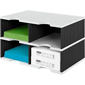 Styro, STYRO Styrodoc duo Jumbo 268-02229 schwarz/grau 4 F&auml;cher