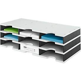 Styro, Styro Sortiersystem Grundeinheit Styrodoc® DIN C4 Grau, Schwarz 72,3 x 33,1 x 22,3 cm