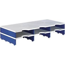 Styro, STYRO Styrodoc duo Aufbaueinheit 268-13021.38 grau/blau 6 F&auml;cher