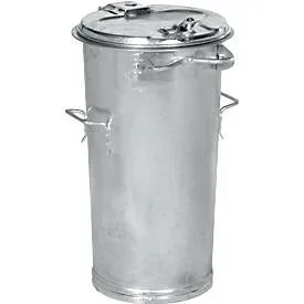 RENNER Mülleimer aus Stahlblech, ohne Verschlussbügel, 50 Liter