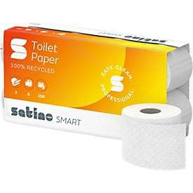 SATINO, SATINO Toilettenpapier Satino Smart 60610 2-lagig, 8 Rollen 250 Blatt
