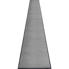 Schmutzfangmatte miltex Eazycare Style, eckig, antistatisch, UV-beständig, waschbar, High-Twist-Nylon & Niltrilgummi, 850 x 3000 mm, basaltgrau