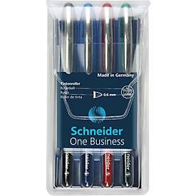 Schneider, Schneider Tintenroller One Business 0.6 mm Blau, Grün, Rot, Schwarz 183094