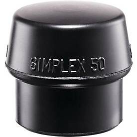 Halder, Schonhammerkopf SIMPLEX Kopf-Ø 50mm Gum.schwarz mittelh.HALDER