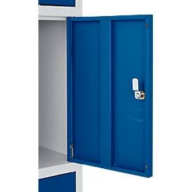 Schäfer Shop Select Schliessfachsäule S5, mit Zylinderschloss, weissalu/enzianblau