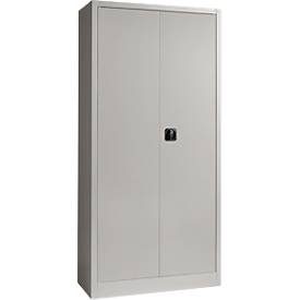 Schäfer Shop Select, Schäfer Shop Select Materialschrank, abschliessbar, 4 verzinkte Böden, 5 OH,  B 950 x T 400 x H 1935 mm, Stahl, weissaluminium/weissaluminium
