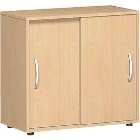 undefined, Schiebetürenschrank PALENQUE, 2 OH, B 800 x T 400 x H 752 mm, Buche-Dekor