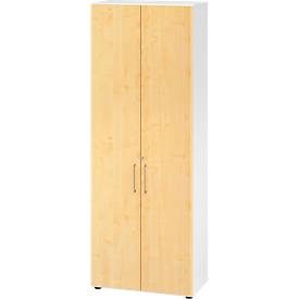 Hammerbacher, Hammerbacher Schrank V968T6/W/3/BS Weiß 80 x 42 x 215,4 cm