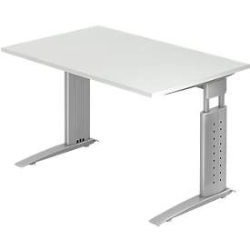 Hammerbacher, Hammerbacher Schreibtisch US12 Grau, Silber 1.200 x 800 x 680 x 680 - 860 mm