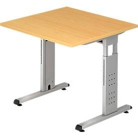LIVIQUE, Schreibtisch Office Braun Holz 80 cm - Farbe: buche - Material: Holzwerkstoff - Schreibtisch