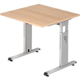 LIVIQUE, Schreibtisch Office Braun Holz 80 cm - Farbe: eiche - Material: Holzwerkstoff - Schreibtisch