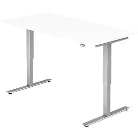 APOLLO, APOLLO B&uuml;rotisch ONE 160x80cm VXMST16/W/S weiss/silber, elektrisch