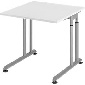 LIVIQUE, Schreibtisch Office Weiss Holz 80 cm - Material: Holzwerkstoff - Schreibtisch