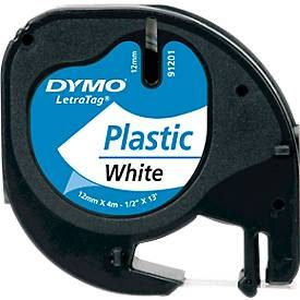 DYMO, DYMO Schriftband LetraTag weiss S0721660 Plastik 12mmx4m