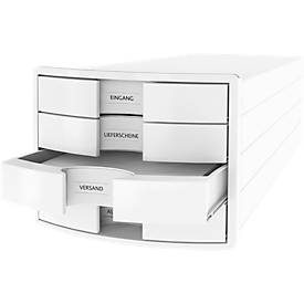 HAN, HAN Schubladenbox IMPULS A4/C4 1012-12 weiss, 4 geschl. Schubladen