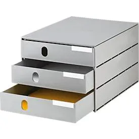 Styro, STYRO Systembox styroval pro &ouml;ko 14-8050.85 grau/grau 3 Schubladen