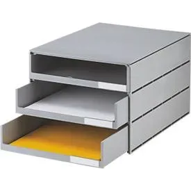 Styro, STYRO Systembox styroval pro &ouml;ko 14-8051.85 grau/grau 3 Schubladen