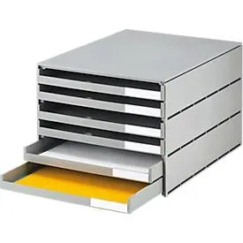 Styro, STYRO Systembox styroval pro &ouml;ko 14-8052.85 grau/grau 6 Schubladen