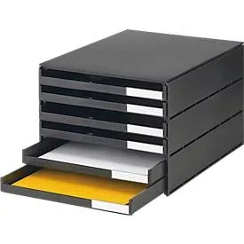Styro, STYRO Systembox styroval pro &ouml;ko 14-8052.90 schwarz/schwarz 6 Schubladen
