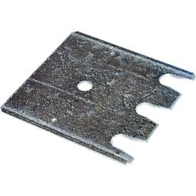 Schulte Lagertechnik Fussplatten-Unterlegblech für Ständerrahmen S610-M18-U und S625-A18, Stärke 1 mm, verzinkt, 1 Stück
