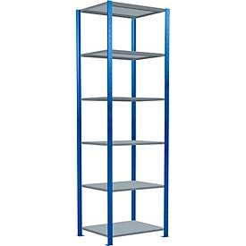 SCHULTE, SCHULTE Fachbodenregal, enzianblau/verzinkt, Fachlast 250 kg, HxBxT 2.500 x 810 x 636 mm