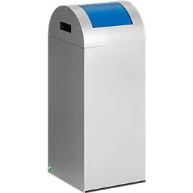 Selbstlöschende Wertstoff-Abfallsammler 55R, silber/blau