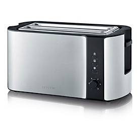 Severin, Severin Toaster "AT 2590 Schwarz/Silber" für 4 Scheiben 1400 W