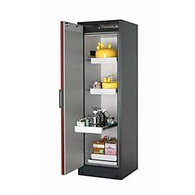 asecos®, asecos® Brandschutzschrank Q-PEGASUS/Typ 90, 4 Auszugswannen, HxBxT 1.953 x 599 x 615 mm, verkehrsrot