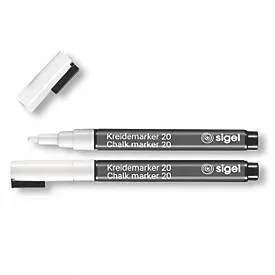 Sigel, SIGEL Kreidemarker 1-2mm BA178 weiss 2 St&uuml;ck