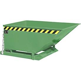 Bauer, Bauer® Späne-Kippmulde, niedrige Mulde, lackiert, Volumen 0,4 m³, RAL 6011 resedagrün