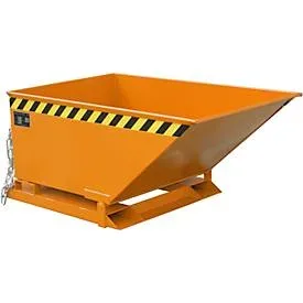Bauer, Bauer® Späne-Kippmulde, niedrige Mulde, lackiert, Volumen 0,4 m³, RAL 2000 gelborange