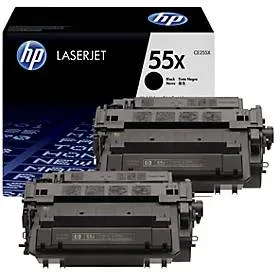 HP, HP Toner-Modul 55X schwarz CE255XD LaserJet P3015 2 St&uuml;ck