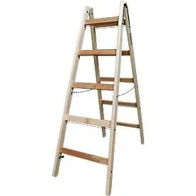 Sprossen-Doppelleiter, Holz, 2 x 5 Sprossen