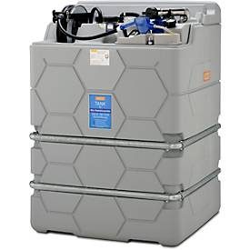Tankanlage CEMO CUBE Indoor Premium für AdBlue®, 8 m Schlauch, Schlauchaufroller, Zähler K24, B 1200 x T 1800 x H 1800 mm, 2500 l Volumen