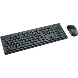 Tastatur und Maus Set Kensington KM150 EQ, kabellos, QWERTZ, versiegelte Membran, Maus mit 1200 dpi, PCR, schwarz