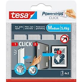tesa, TESA Powerstrips 4x2 Streifen 77721-00000 Click Medium, Klettband
