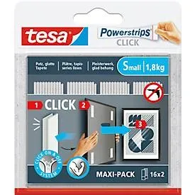 tesa, TESA Powerstrips 16x2 Streifen 77720-00020 Click Small, Klettband