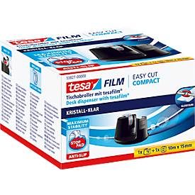 tesa, tesa Tischabroller tesafilm Easy Cut Compact Schwarz 105 mm (B) x 33 m (L) Kleiner Kern Kunststoff