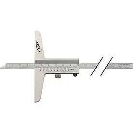 Helios Preisser, Tiefenmessschieber DIN 862 300mm ger.Schiene 12x4mm H.PREISSER
