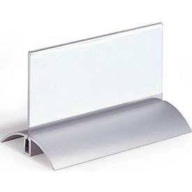 DURABLE, DURABLE Tischnamensschild 8201 Transparent, Silber Acryl, Aluminium 15 x 6,1 cm 2 Stück