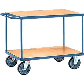 FETRA, fetra®Schwerer Tisch- und Montagewagen, 2 Etagen à 700 x 1.000 mm, mit Zentralbremse