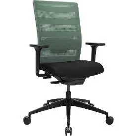 Topstar Bürostuhl AirWork, mit Armlehnen, Auto-Synchronmechanik, Muldensitz, Netzrücken mit Lordosenstütze, mint/schwarz
