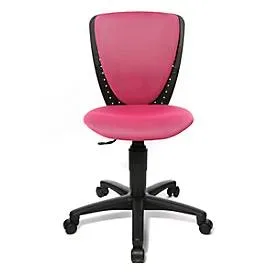 Topstar Kinderdrehstuhl High S´cool, ohne Armlehnen, Muldensitz, 3D-Netz-Rückenlehne, pink/schwarz