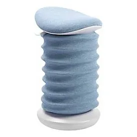 Topstar Hocker SITNESS 4D, ergonomisch, aktives Sitzen, gepolsterter Sattelsitz, höhenverstellbar, um 360° drehbar, Tragegriff, papyrusweiss/blau