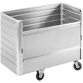 Gmöhling Alu-Kastenwagen mit halb absenkbarer Wand, 650 Liter