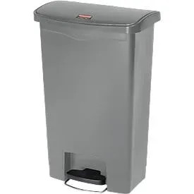 Tretabfalleimer Slim Jim®, Kunststoff, Fassungsvermögen 50 Liter, grau